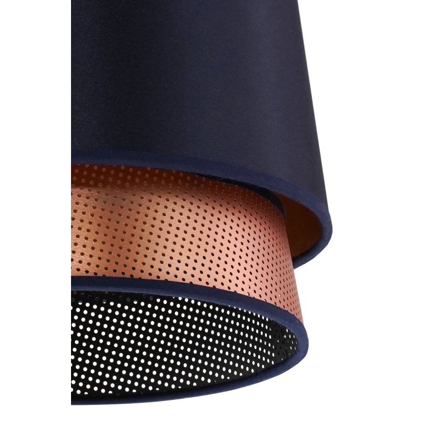 Duolla - Prisadený luster BELL SHINY 1xE27/15W/230V pr. 25 cm modrá/medená