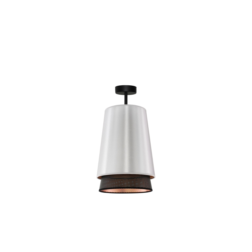 Duolla - Prisadený luster BELL SHINY 1xE27/15W/230V pr. 25 cm strieborná/čierna