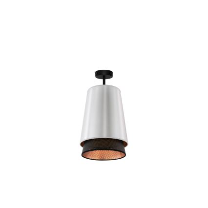 Duolla - Prisadený luster BELL SHINY 1xE27/15W/230V pr. 25 cm strieborná/čierna