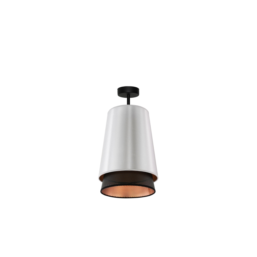 Duolla - Prisadený luster BELL SHINY 1xE27/15W/230V pr. 25 cm strieborná/čierna