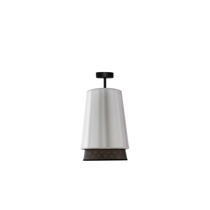 Duolla - Prisadený luster BELL SHINY 1xE27/15W/230V pr. 25 cm strieborná/čierna