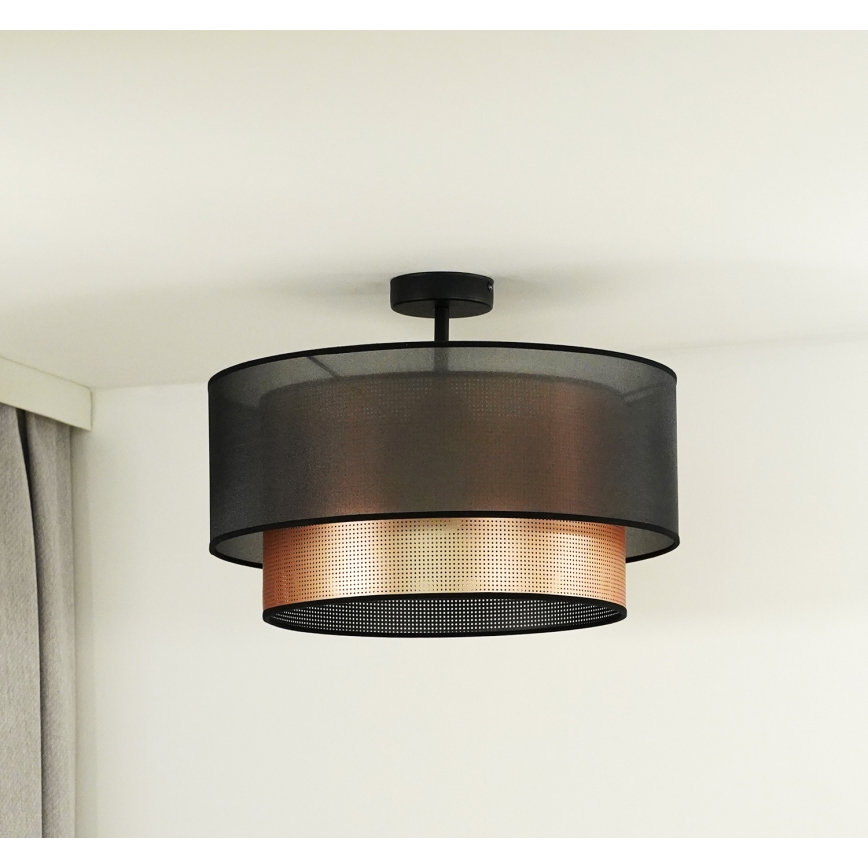 Duolla - Prisadený luster COPPER SHINY 1xE27/15W/230V pr. 45 cm hnedá/medená