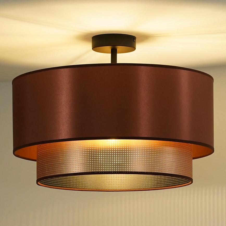 Duolla - Prisadený luster COPPER SHINY 1xE27/15W/230V pr. 45 cm medená