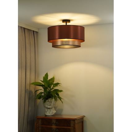 Duolla - Prisadený luster COPPER SHINY 1xE27/15W/230V pr. 45 cm medená