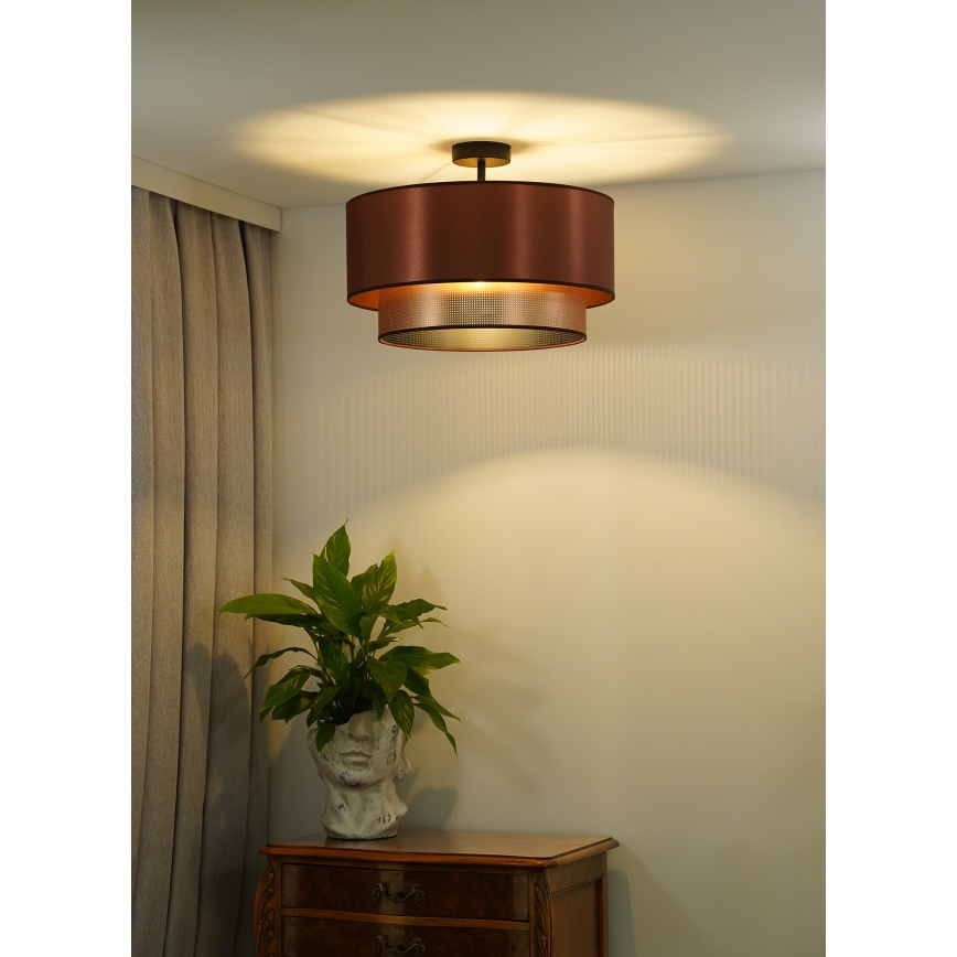Duolla - Prisadený luster COPPER SHINY 1xE27/15W/230V pr. 45 cm medená