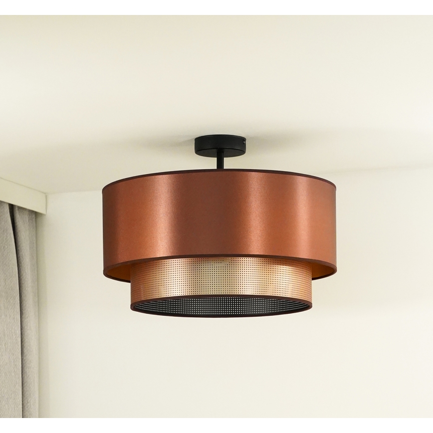Duolla - Prisadený luster COPPER SHINY 1xE27/15W/230V pr. 45 cm medená