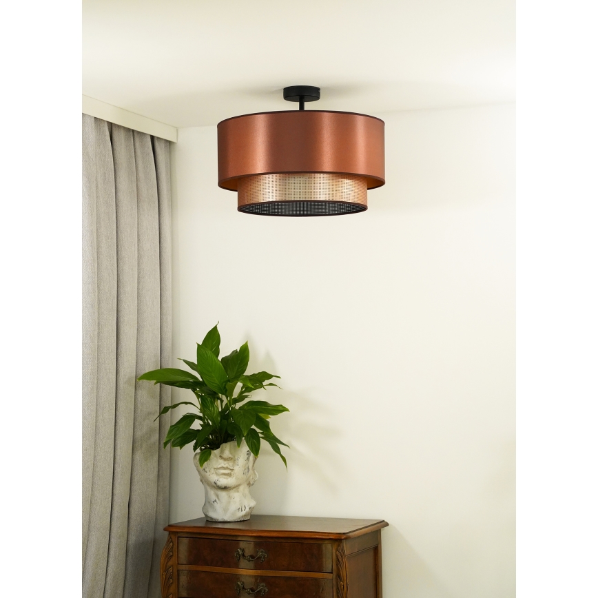 Duolla - Prisadený luster COPPER SHINY 1xE27/15W/230V pr. 45 cm medená