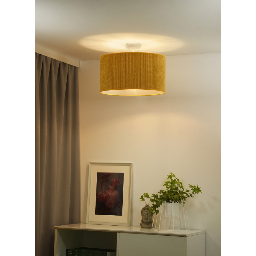 Duolla - Prisadený luster CORDUROY 1xE27/15W/230V pr. 40 cm žltá