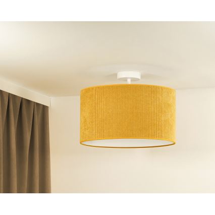 Duolla - Prisadený luster CORDUROY 1xE27/15W/230V pr. 40 cm žltá