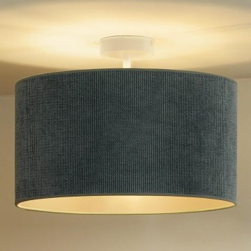 Duolla - Prisadený luster CORDUROY 1xE27/15W/230V svetlo pr. 40 cm modrá