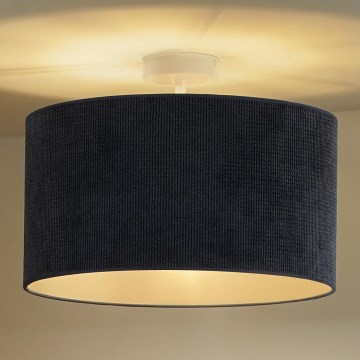 Duolla - Prisadený luster CORDUROY 1xE27/15W/230V tmavo pr. 40 cm modrá