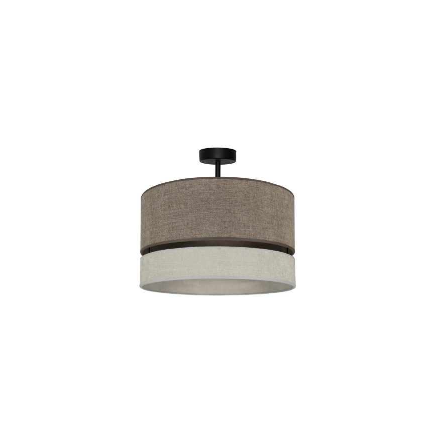 Duolla - Prisadený luster DOUBLE 1xE27/15W/230V pr. 40 cm hnedá/šedá