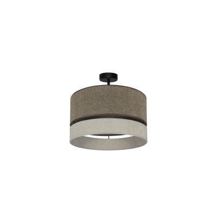 Duolla - Prisadený luster DOUBLE 1xE27/15W/230V pr. 40 cm hnedá/šedá
