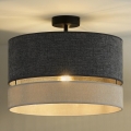 Duolla - Prisadený luster DOUBLE 1xE27/15W/230V pr. 40 cm šedá