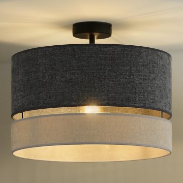 Duolla - Prisadený luster DOUBLE 1xE27/15W/230V pr. 40 cm šedá