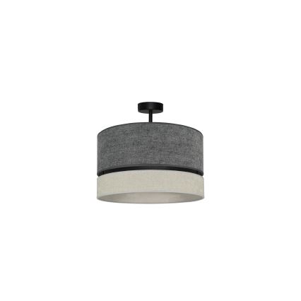 Duolla - Prisadený luster DOUBLE 1xE27/15W/230V pr. 40 cm šedá