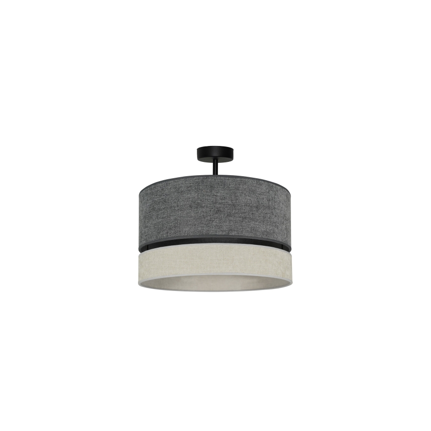 Duolla - Prisadený luster DOUBLE 1xE27/15W/230V pr. 40 cm šedá