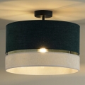 Duolla - Prisadený luster DOUBLE 1xE27/15W/230V pr. 40 cm zelená/šedá