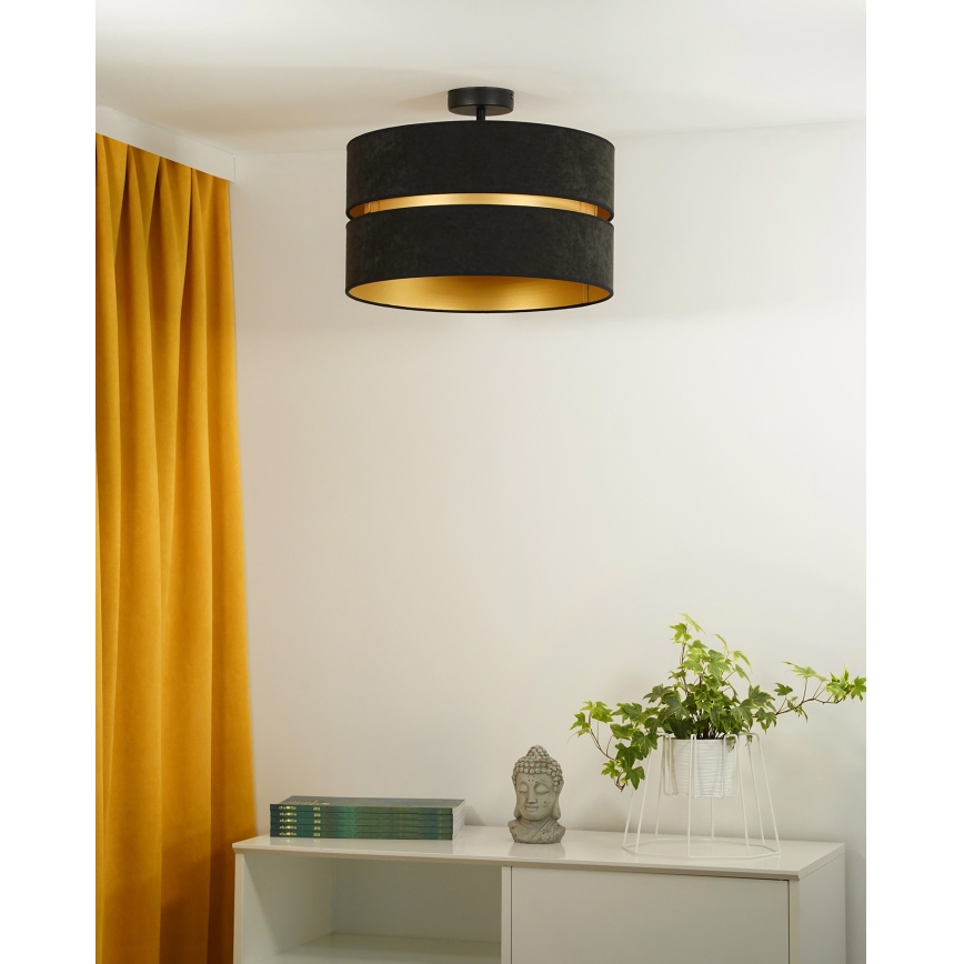 Duolla - Prisadený luster DUO 1xE27/15W/230V pr. 40 cm čierna/zlatá