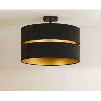 Duolla - Prisadený luster DUO 1xE27/15W/230V pr. 40 cm čierna/zlatá