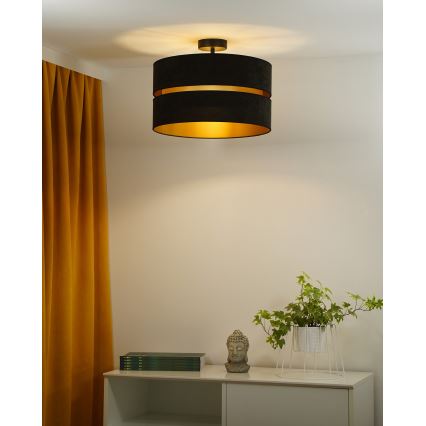 Duolla - Prisadený luster DUO 1xE27/15W/230V pr. 40 cm čierna/zlatá