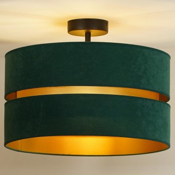 Duolla - Prisadený luster DUO 1xE27/15W/230V pr. 40 cm zelená/zlatá