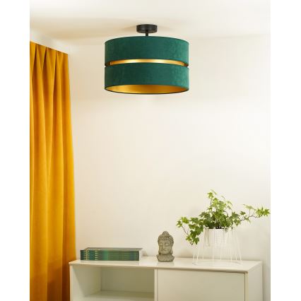 Duolla - Prisadený luster DUO 1xE27/15W/230V pr. 40 cm zelená/zlatá