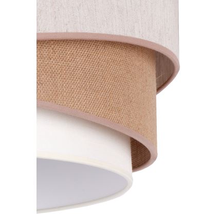 Duolla - Prisadený luster KOBO 1xE27/15W/230V pr. 45 cm béžová/hnedá/biela