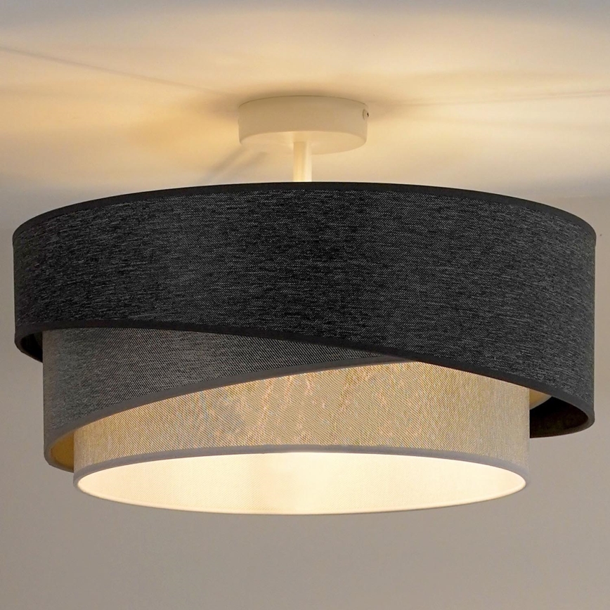 Duolla - Prisadený luster KOBO 1xE27/15W/230V pr. 45 cm šedá/biela