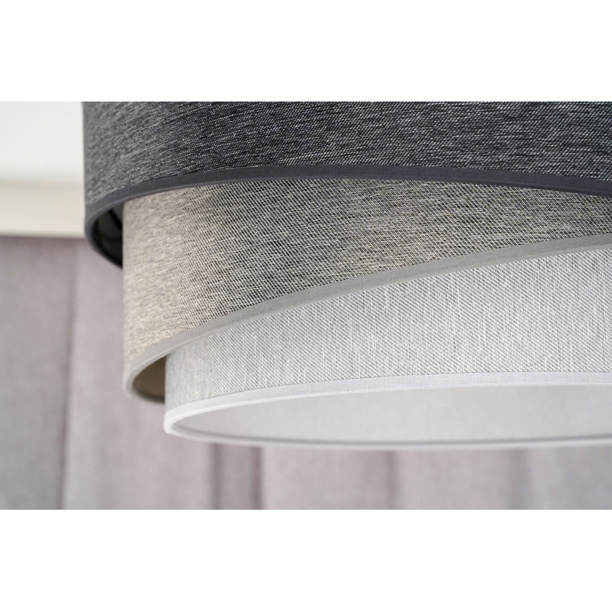 Duolla - Prisadený luster KOBO 1xE27/15W/230V pr. 45 cm šedá/biela