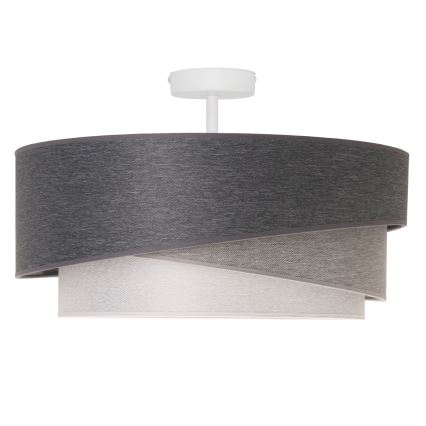Duolla - Prisadený luster KOBO 1xE27/15W/230V pr. 45 cm šedá/biela