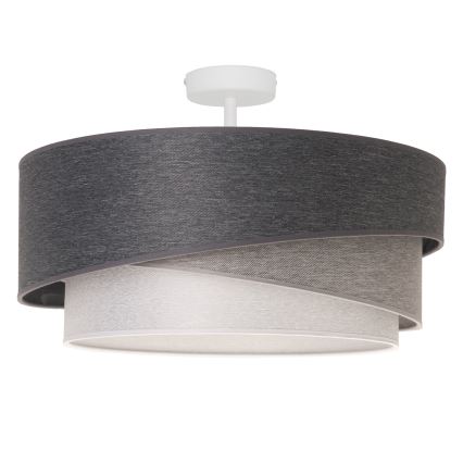 Duolla - Prisadený luster KOBO 1xE27/15W/230V pr. 45 cm šedá/biela