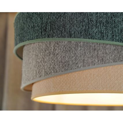 Duolla - Prisadený luster KOBO ECO RECYCLING 1xE27/15W/230V pr. 45 cm zelená/šedá/krémová