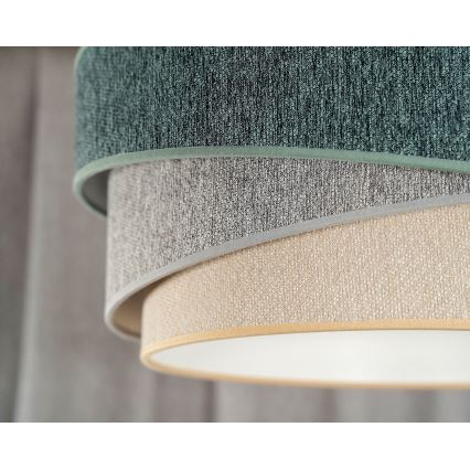 Duolla - Prisadený luster KOBO ECO RECYCLING 1xE27/15W/230V pr. 45 cm zelená/šedá/krémová