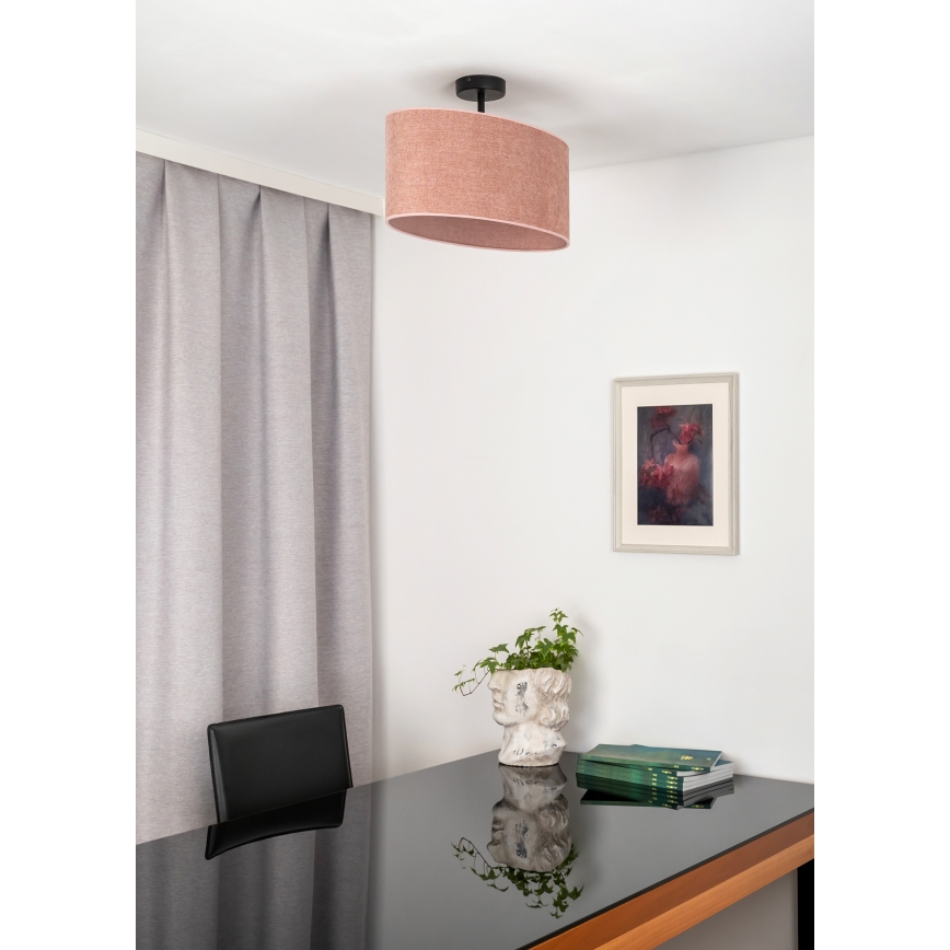 Duolla - Prisadený luster OVAL 1xE27/15W/230V ružová