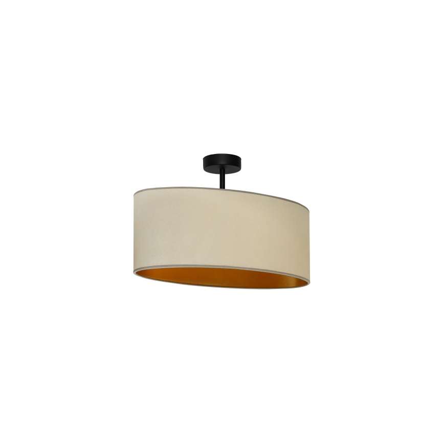 Duolla - Prisadený luster OVAL VEGAN 1xE27/15W/230V béžová