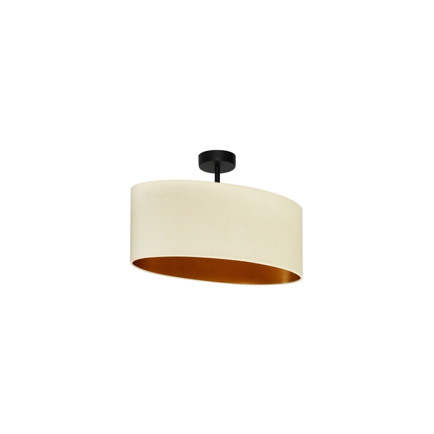 Duolla - Prisadený luster OVAL VEGAN 1xE27/15W/230V krémová
