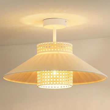 Duolla - Prisadený luster RIO RATTAN 1xE27/15W/230V pr. 45 cm béžová/ratan