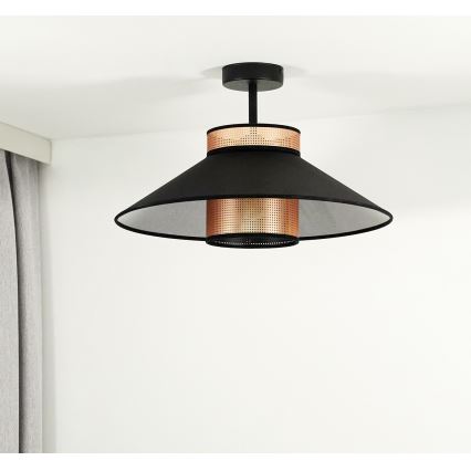 Duolla - Prisadený luster RIO SHINY 1xE27/15W/230V pr. 45 cm čierna/medená