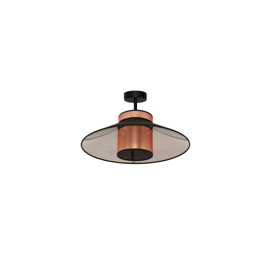 Duolla - Prisadený luster RIO SHINY 1xE27/15W/230V pr. 45 cm čierna/medená