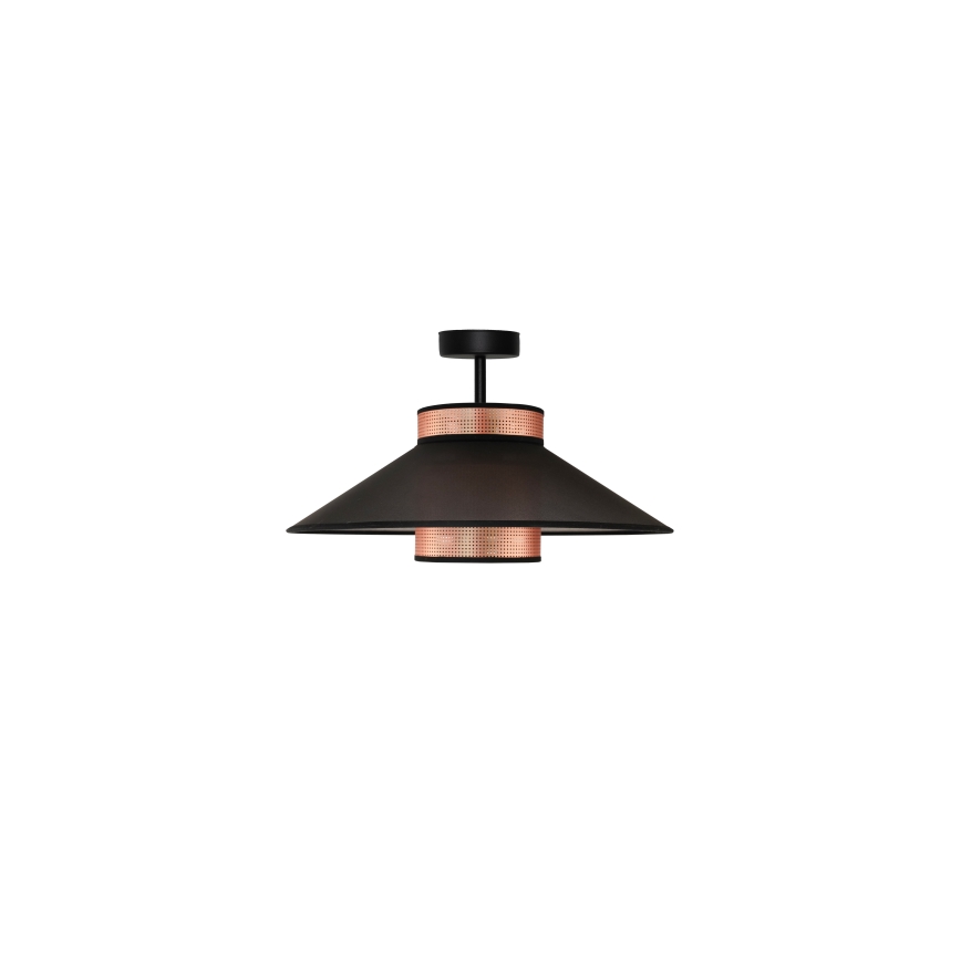 Duolla - Prisadený luster RIO SHINY 1xE27/15W/230V pr. 45 cm čierna/medená