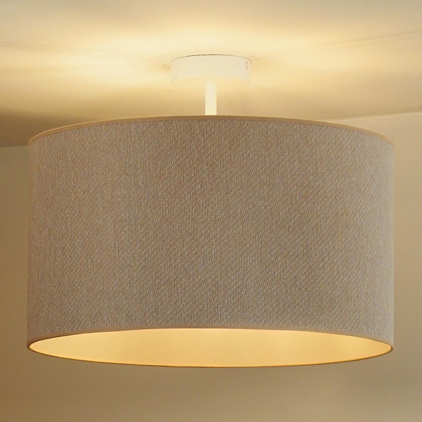 Duolla - Prisadený luster ROLLER ECO RECYCLING 1xE27/15W/230V pr. 45 cm krémová
