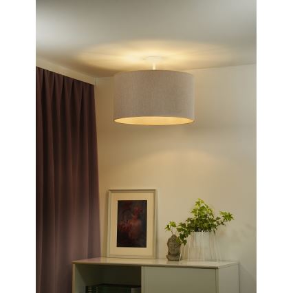 Duolla - Prisadený luster ROLLER ECO RECYCLING 1xE27/15W/230V pr. 45 cm krémová