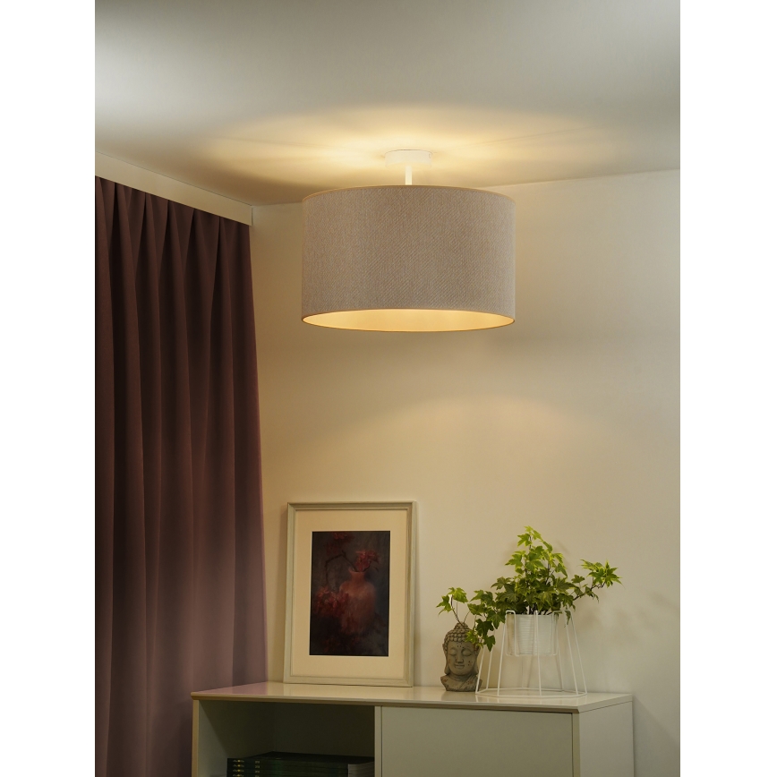 Duolla - Prisadený luster ROLLER ECO RECYCLING 1xE27/15W/230V pr. 45 cm krémová