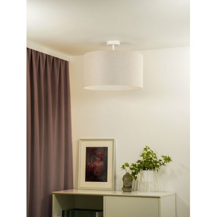Duolla - Prisadený luster ROLLER ECO RECYCLING 1xE27/15W/230V pr. 45 cm krémová