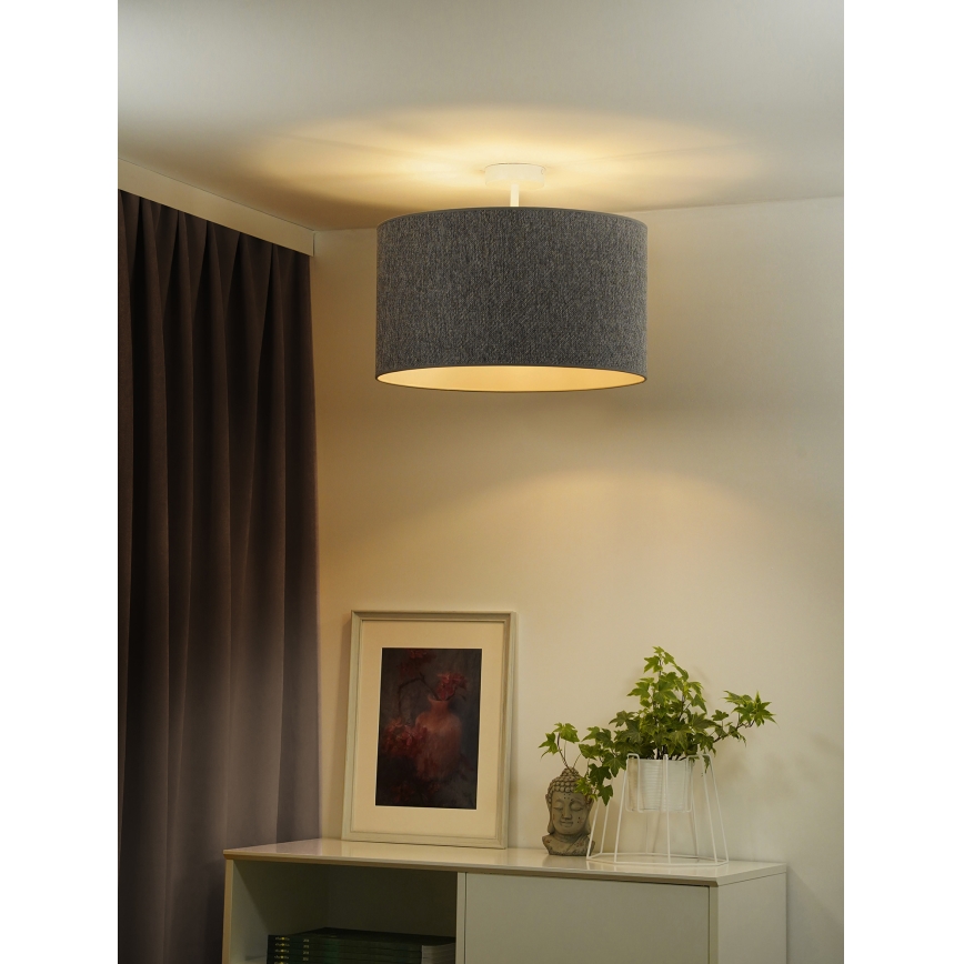 Duolla - Prisadený luster ROLLER ECO RECYCLING 1xE27/15W/230V pr. 45 cm šedá