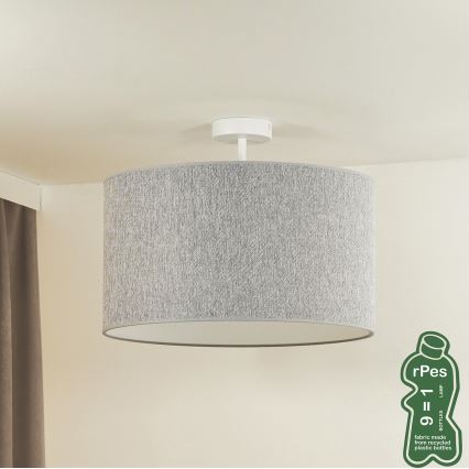 Duolla - Prisadený luster ROLLER ECO RECYCLING 1xE27/15W/230V pr. 45 cm šedá