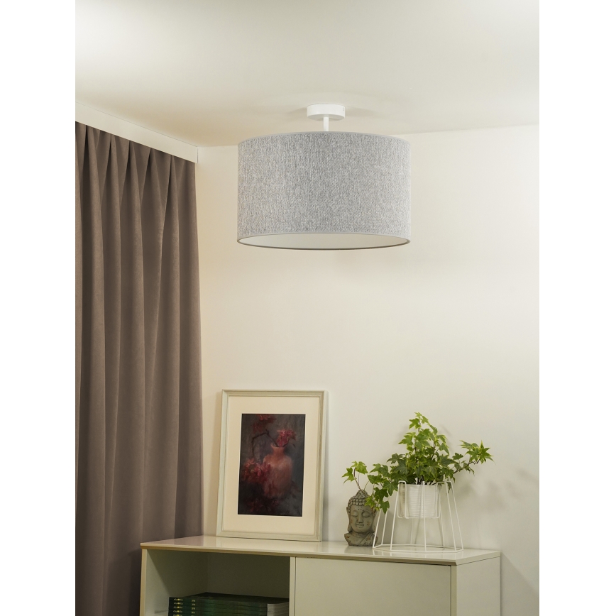 Duolla - Prisadený luster ROLLER ECO RECYCLING 1xE27/15W/230V pr. 45 cm šedá