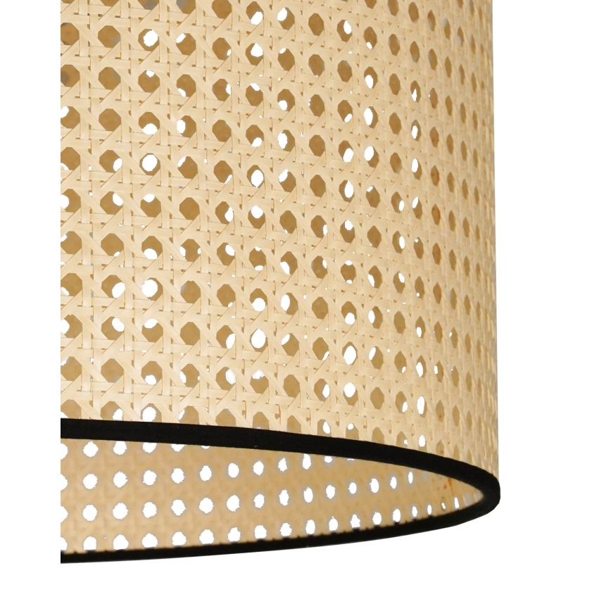 Duolla - Prisadený luster ROLLER RATTAN 1xE27/15W/230V pr. 45 cm béžová/čierna