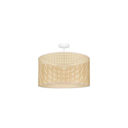 Duolla - Prisadený luster ROLLER RATTAN 1xE27/15W/230V pr. 45 cm béžová